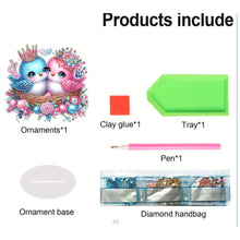 Load image into Gallery viewer, Single-Side Special Shape Desktop Diamond Art Kits for Home Decor (Bird Couple)
