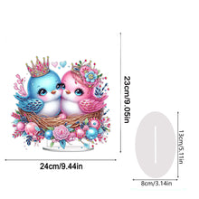 Load image into Gallery viewer, Single-Side Special Shape Desktop Diamond Art Kits for Home Decor (Bird Couple)
