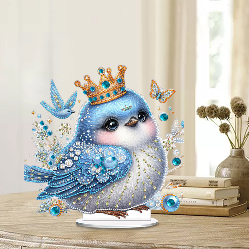 Single-Side Special Shape Desktop Diamond Art Kit for Home Decor(Bird Butterfly)