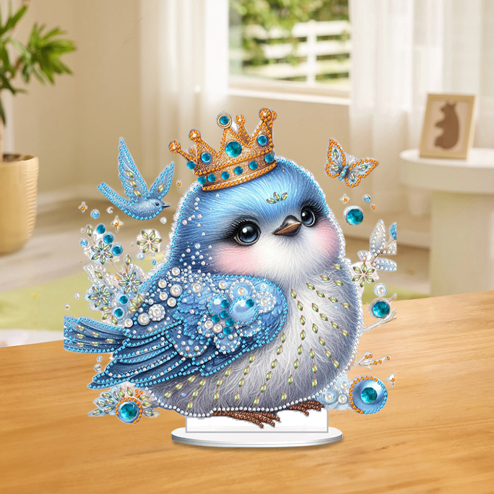 Single-Side Special Shape Desktop Diamond Art Kit for Home Decor(Bird Butterfly)