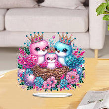 Load image into Gallery viewer, Single-Side Special Shape Desktop Diamond Art Kits for Home Decor (Bird Family)
