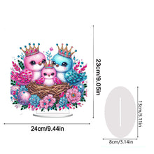 Load image into Gallery viewer, Single-Side Special Shape Desktop Diamond Art Kits for Home Decor (Bird Family)
