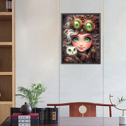 AB Diamond Painting - Full Round - punk girl (40*55CM)