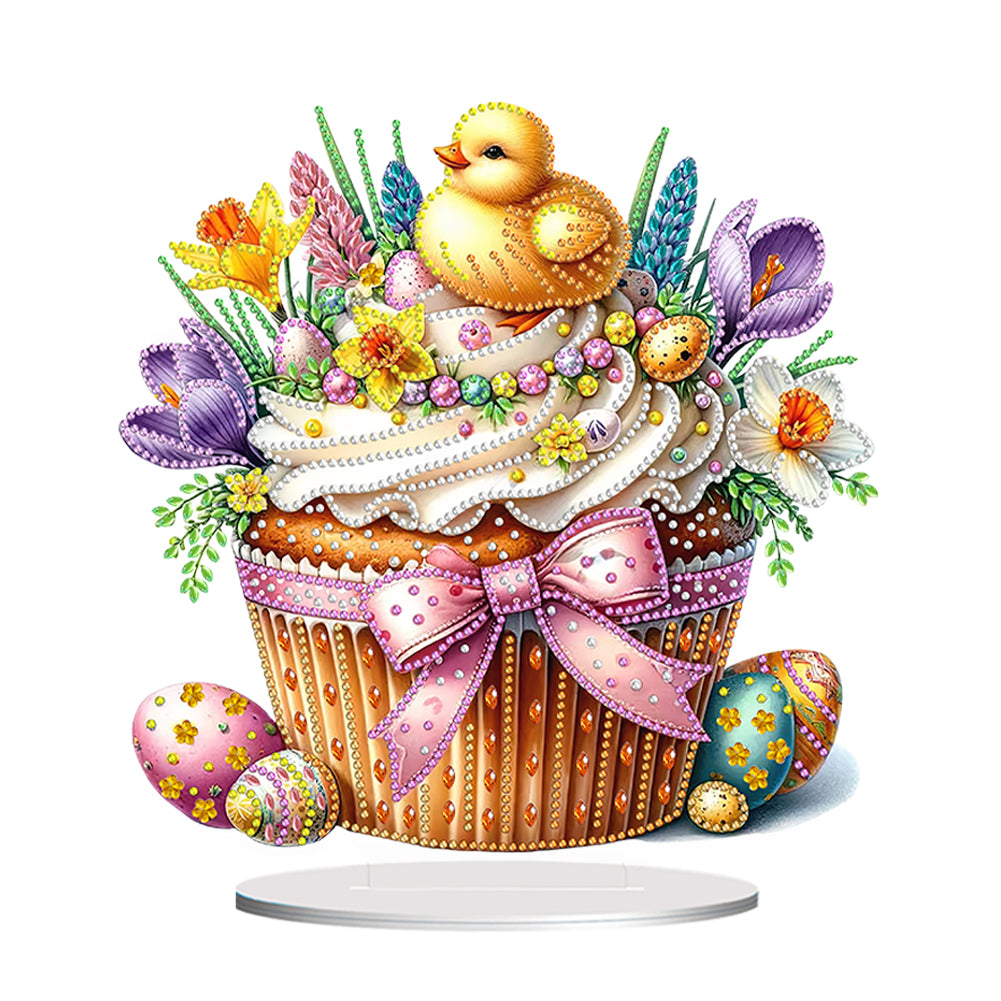 Special Shape Easter Cake Animal Desktop Diamond Art Kit for Home Office Decor