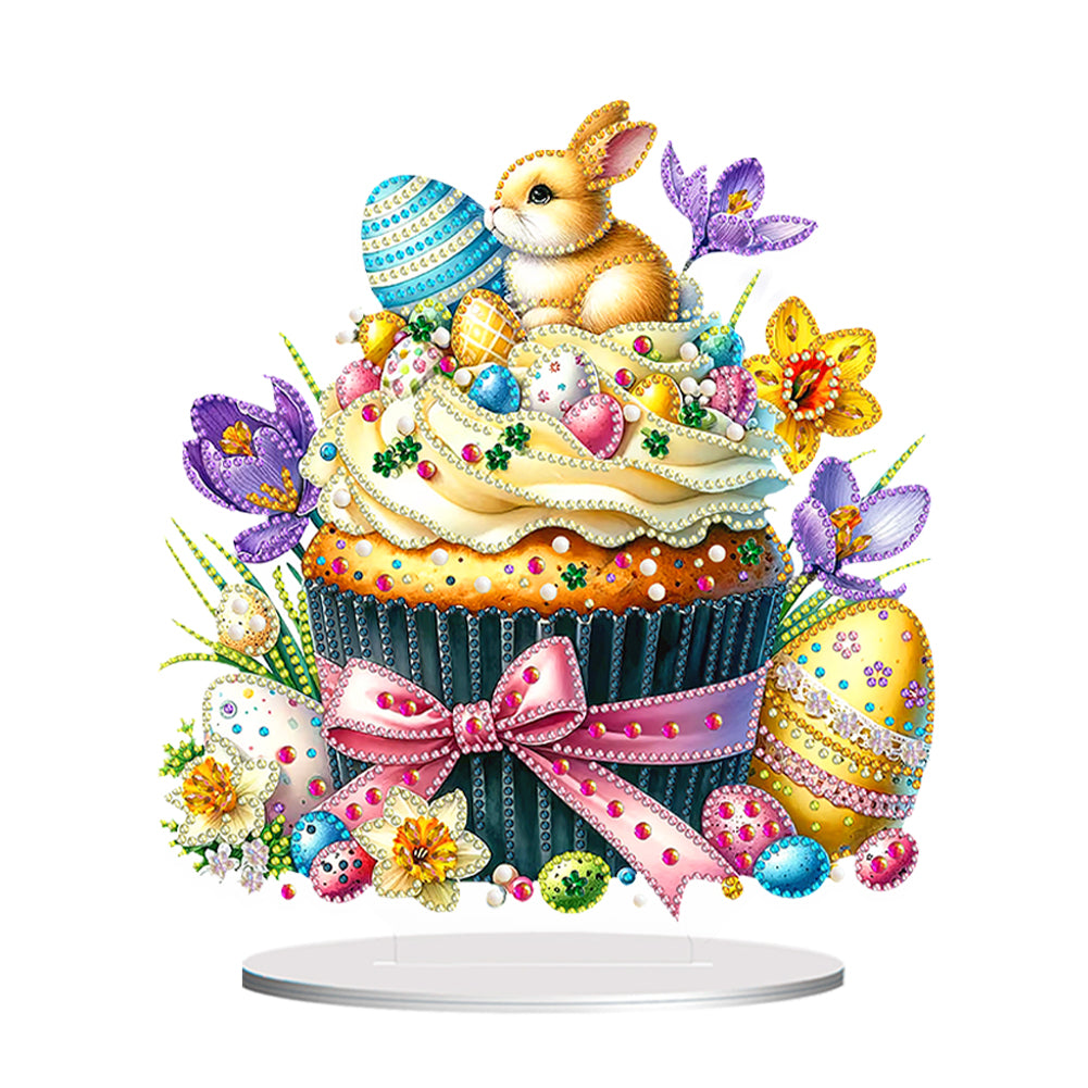 Special Shape Easter Cake Animal Desktop Diamond Art Kit for Home Office Decor