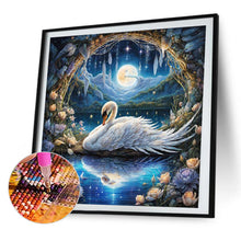 Load image into Gallery viewer, Diamond Painting - Full Round - Swan under the moon (30*30CM)
