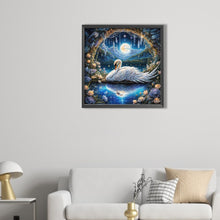 Load image into Gallery viewer, Diamond Painting - Full Round - Swan under the moon (30*30CM)
