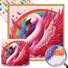 Load image into Gallery viewer, Diamond Painting - Full Round - Rainbow and pink swan (30*30CM)

