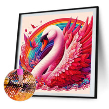 Load image into Gallery viewer, Diamond Painting - Full Round - Rainbow and pink swan (30*30CM)
