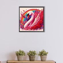 Load image into Gallery viewer, Diamond Painting - Full Round - Rainbow and pink swan (30*30CM)
