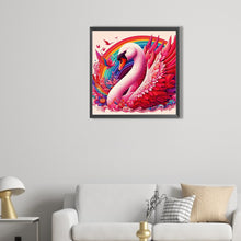 Load image into Gallery viewer, Diamond Painting - Full Round - Rainbow and pink swan (30*30CM)
