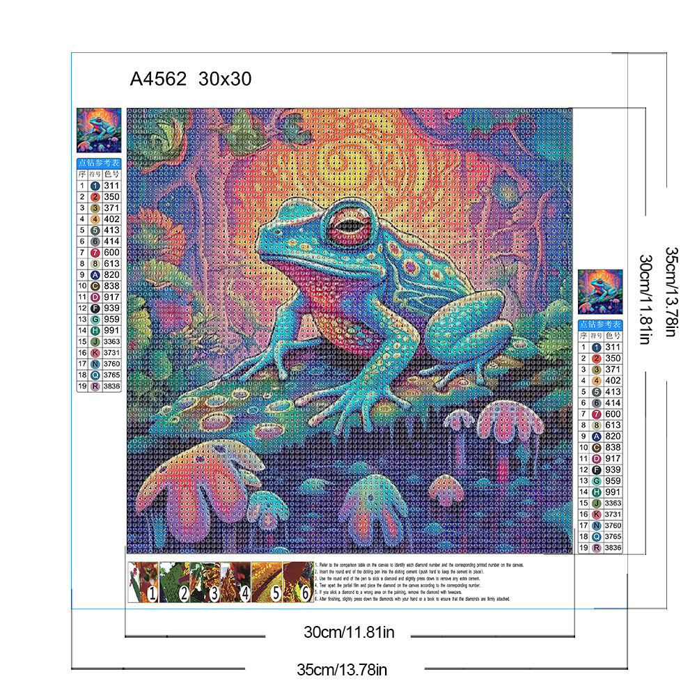 Diamond Painting - Full Round - swamp tree frog (30*30CM)