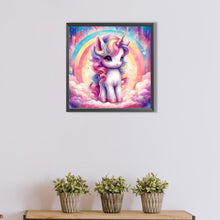 Load image into Gallery viewer, Diamond Painting - Full Round - Rainbow unicorn in the clouds (30*30CM)
