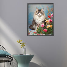 Load image into Gallery viewer, Diamond Painting - Full Round - noble cat (40*50CM)
