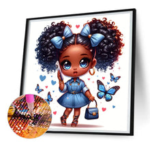 Load image into Gallery viewer, Diamond Painting - Full Round - curly black girl (30*30CM)
