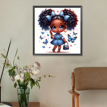 Load image into Gallery viewer, Diamond Painting - Full Round - curly black girl (30*30CM)

