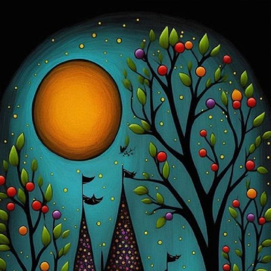 Diamond Painting - Full Round - abstract night scene (40*40CM)
