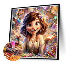 Load image into Gallery viewer, Diamond Painting - Full Round - handmade girl (40*40CM)
