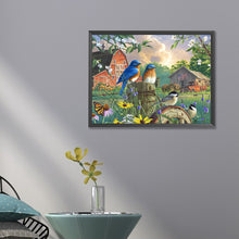 Load image into Gallery viewer, Diamond Painting - Full Square - Bluebird singing and fragrant flowers (40*30CM)
