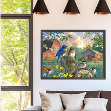 Load image into Gallery viewer, Diamond Painting - Full Square - Bluebird singing and fragrant flowers (40*30CM)
