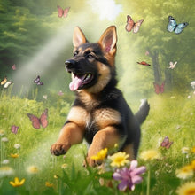 Load image into Gallery viewer, Diamond Painting - Full Round - Grass puppy collie (40*40CM)
