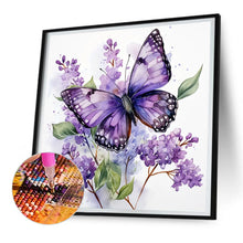 Load image into Gallery viewer, Diamond Painting - Full Round - lavender butterfly (30*30CM)
