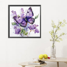Load image into Gallery viewer, Diamond Painting - Full Round - lavender butterfly (30*30CM)
