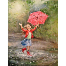 Load image into Gallery viewer, Diamond Painting - Full Round - girl in the rain (30*40CM)
