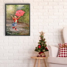 Load image into Gallery viewer, Diamond Painting - Full Round - girl in the rain (30*40CM)
