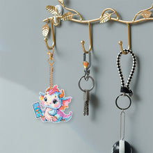 Load image into Gallery viewer, 8 Pcs Double Side Baby Dinosaur Full Drill Keyring Animal Pendant for Home Decor
