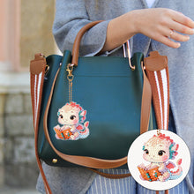 Load image into Gallery viewer, 8 Pcs Double Side Baby Dinosaur Full Drill Keyring Animal Pendant for Home Decor
