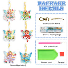 Load image into Gallery viewer, 6Pcs Double Side Animal Elf Gnome Diamond Art Keyring Diamond Painting Keychain
