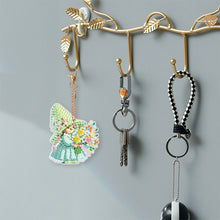 Load image into Gallery viewer, 6Pcs Double Side Animal Elf Gnome Diamond Art Keyring Diamond Painting Keychain
