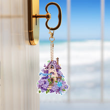 Load image into Gallery viewer, 6Pcs Double Side Diamond Art Keyring Keychain Pendant Home Decor (House Bird)
