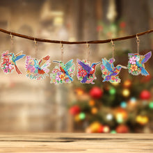 Load image into Gallery viewer, 6Pcs Double Side Animal Elf Gnome Diamond Art Keyring Diamond Painting Keychain
