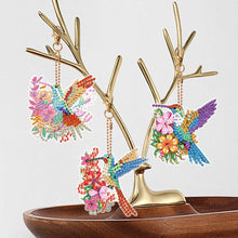 Load image into Gallery viewer, 6Pcs Double Side Animal Elf Gnome Diamond Art Keyring Diamond Painting Keychain
