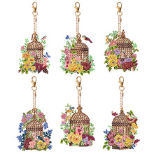 Load image into Gallery viewer, 6Pcs Double Side Animal Elf Gnome Diamond Art Keyring Diamond Painting Keychain
