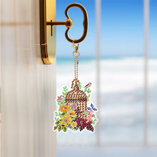 Load image into Gallery viewer, 6Pcs Double Side Animal Elf Gnome Diamond Art Keyring Diamond Painting Keychain
