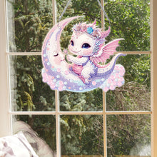 Load image into Gallery viewer, Special Shape Moon Dinosaur Baby Diamond Art Hanging Pendant for Home Wall Decor
