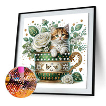 Load image into Gallery viewer, Diamond Painting - Partial Special Shaped - rose cat (30*30CM)
