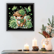 Load image into Gallery viewer, Diamond Painting - Partial Special Shaped - rose cow (30*30CM)
