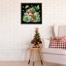 Load image into Gallery viewer, Diamond Painting - Partial Special Shaped - rose cow (30*30CM)
