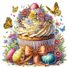 Load image into Gallery viewer, Diamond Painting - Partial Special Shaped - Easter egg cake butterfly (30*30CM)
