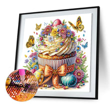 Load image into Gallery viewer, Diamond Painting - Partial Special Shaped - Easter egg cake butterfly (30*30CM)
