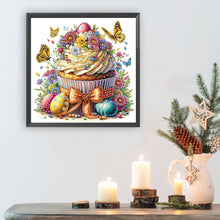 Load image into Gallery viewer, Diamond Painting - Partial Special Shaped - Easter egg cake butterfly (30*30CM)
