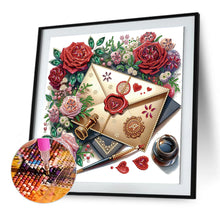 Load image into Gallery viewer, Diamond Painting - Partial Special Shaped - Flowers and envelopes (30*30CM)
