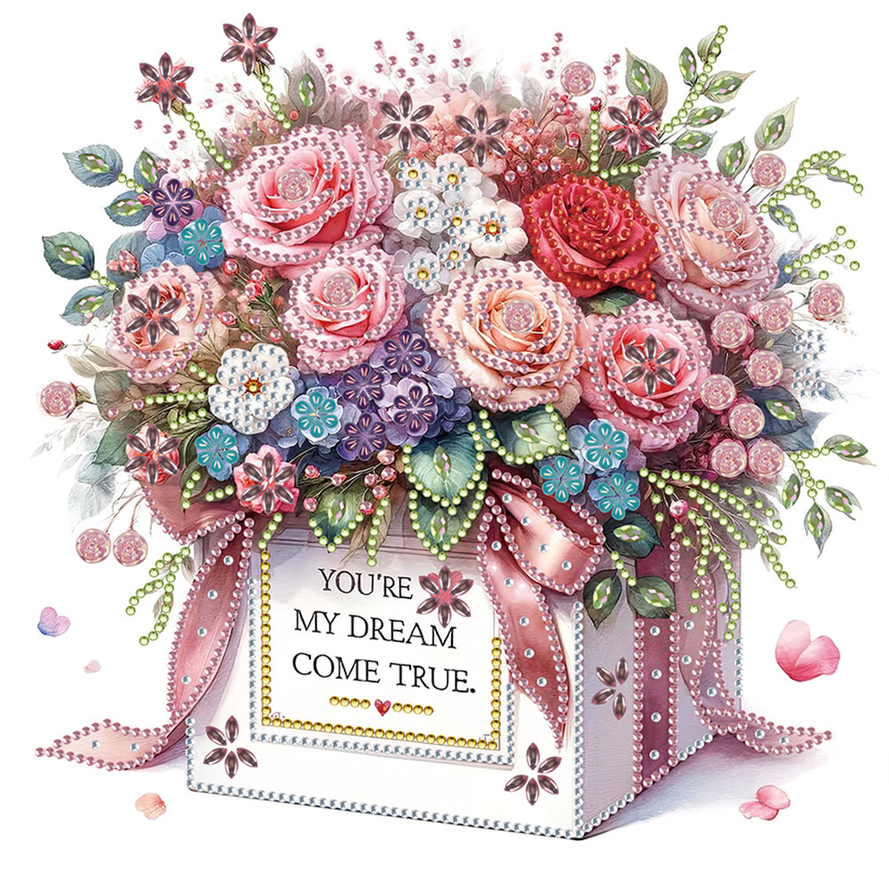 Diamond Painting - Partial Special Shaped - flowers and gifts (30*30CM)