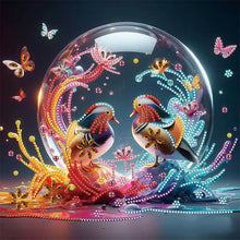 Load image into Gallery viewer, Diamond Painting - Partial Special Shaped - Colorful mandarin duck (30*30CM)
