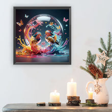 Load image into Gallery viewer, Diamond Painting - Partial Special Shaped - Colorful mandarin duck (30*30CM)
