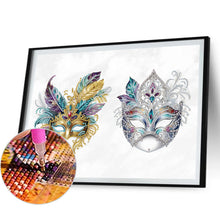 Load image into Gallery viewer, Diamond Painting - Partial Special Shaped - Carnival two masks (40*30CM)

